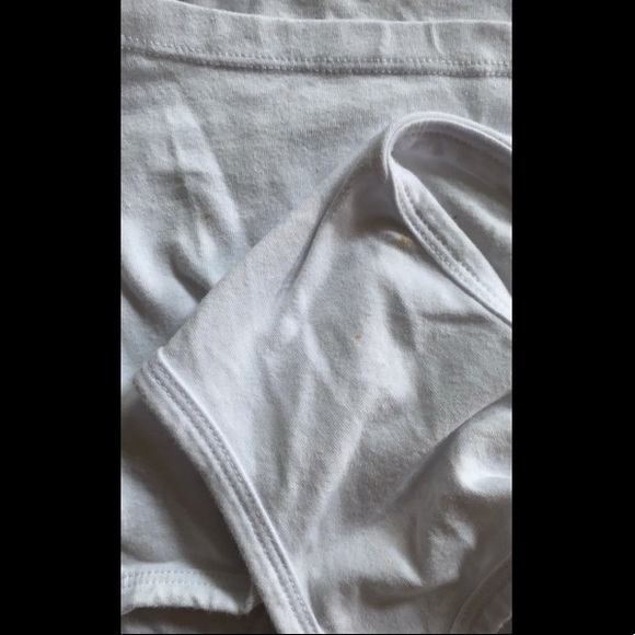 SASKI COLLECTION BRAND STRETCH WHITE BODYCON WORKOUT YOGA CROP TOP S XS - Picture 11 of 11